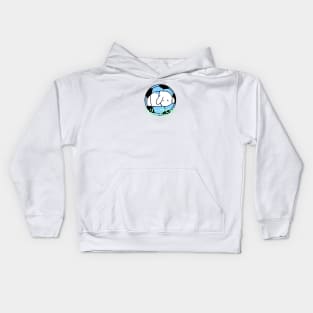 [Shilly Wabbit] Baby Lop Bunny Rabbit Loves Soccer (Blue) Kids Hoodie